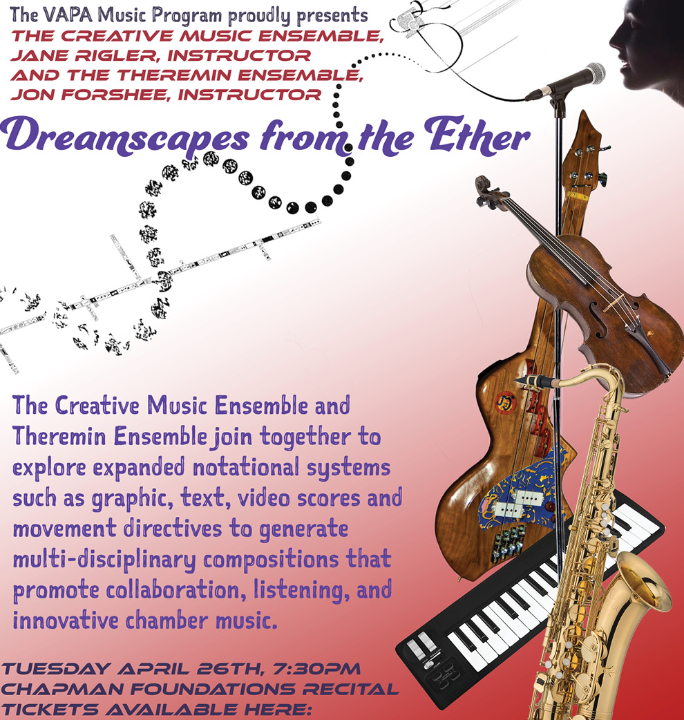 picture of event poster with instruments
